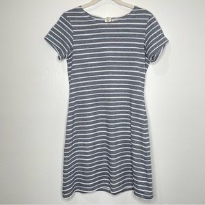 STS Sail to Sable Shift Dress Gray/White Striped Size M